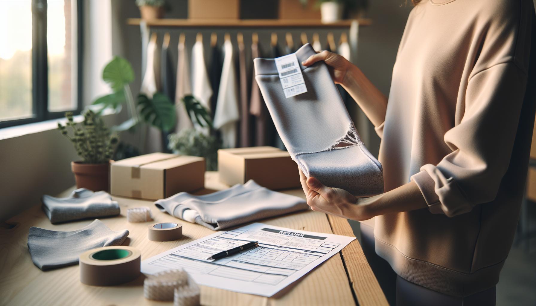 How to Process a Return for Damaged Leggings